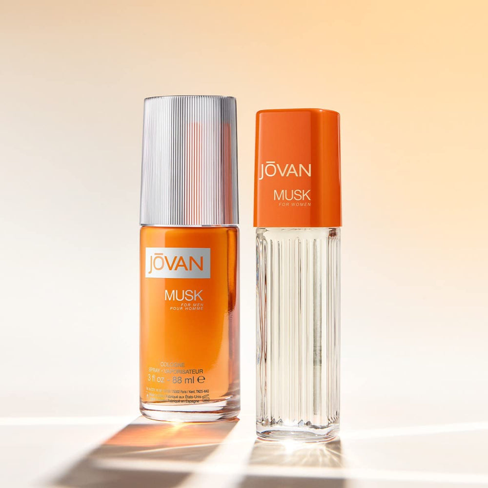 Jovan Musk for Men orange bottle looks premium and gift-ready