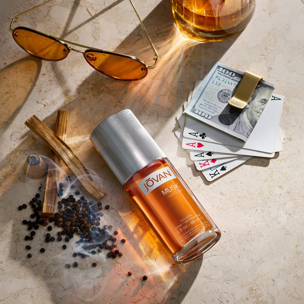 Jovan Musk for Men top notes include carnation and lemon for a bold first impression