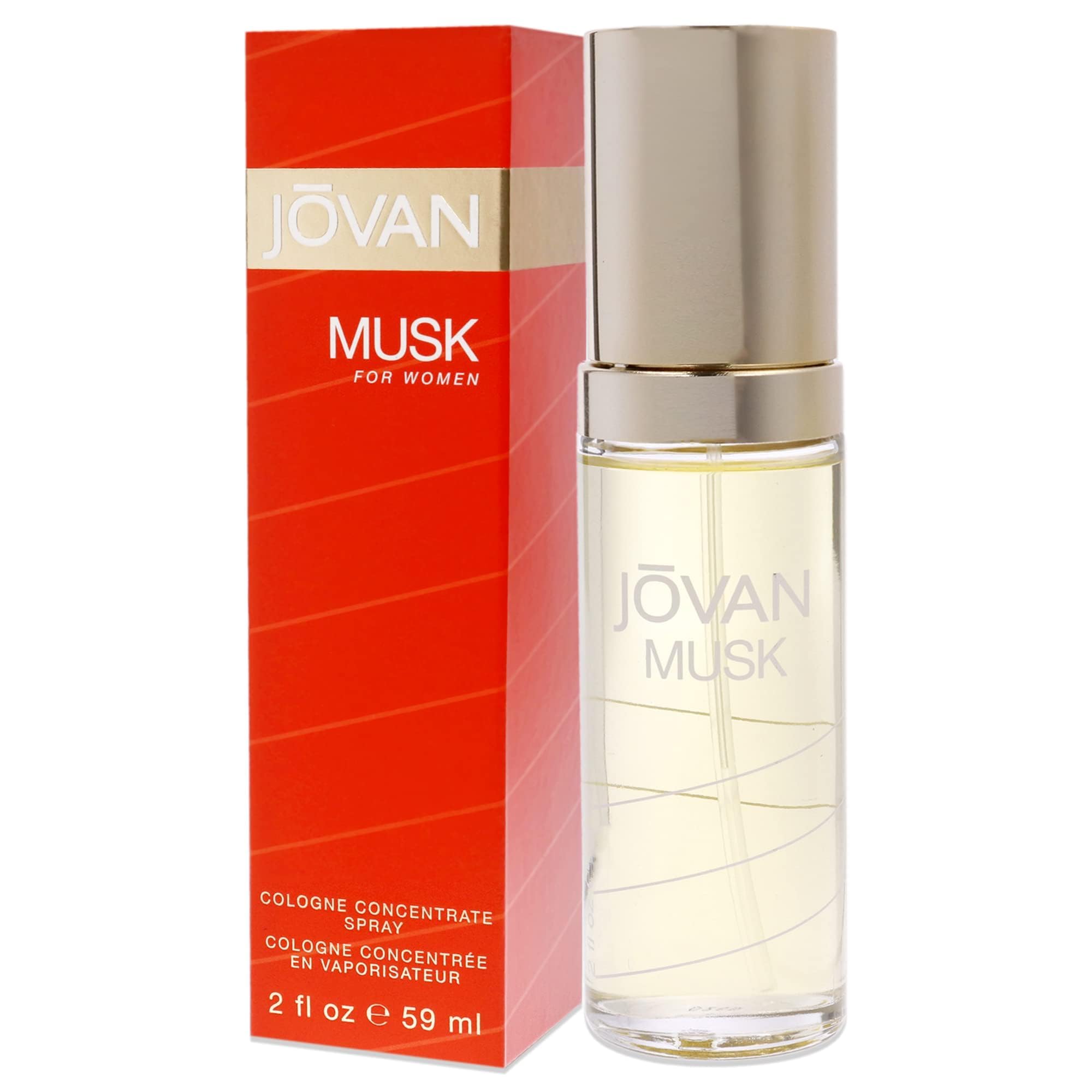 Jovan Musk for Women top notes of jasmine and bergamot for a fresh, inviting opening.