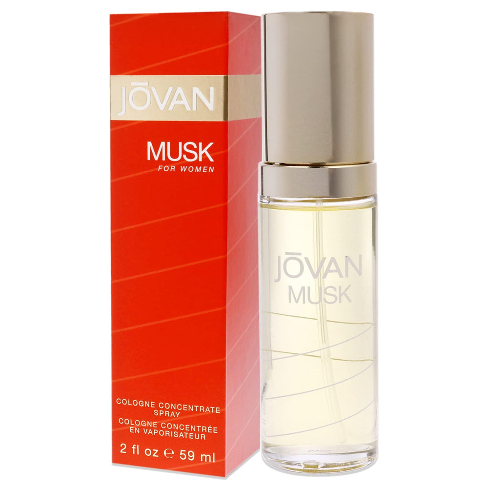 Jovan Musk for Women top notes of jasmine and bergamot for a fresh, inviting opening.