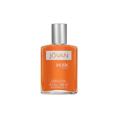 Jovan Musk packaging box emphasizes premium gift-ready presentation and classic branding.
