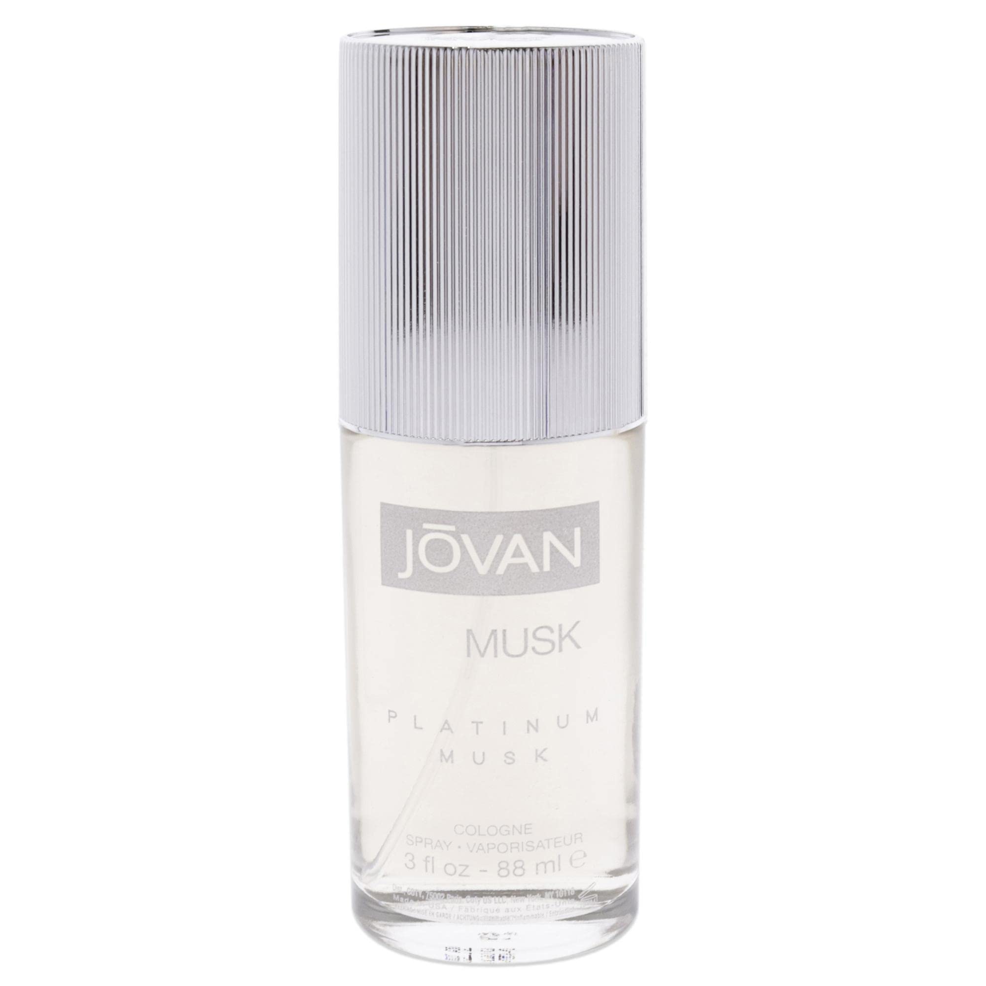 Jovan Platinum Musk EDC spray application ideal for on-the-go refresh.
