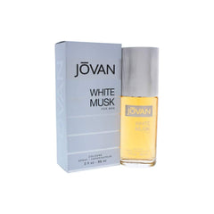 Jovan White Musk Men bottle close-up highlighting the timeless musk fragrance for daily wear.