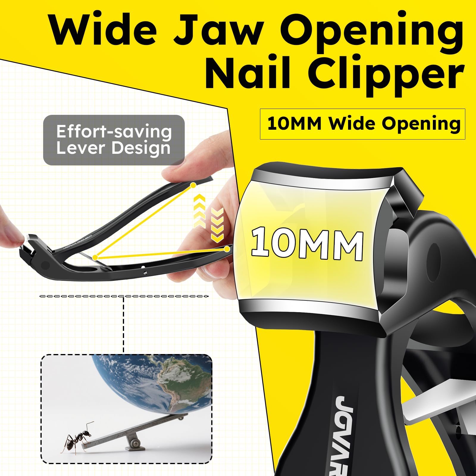 Jovareneo ingrown nail lifter gently lifts edges for easier nail care.