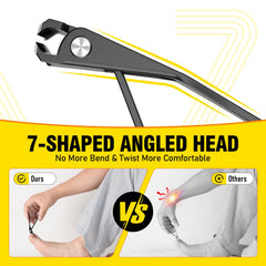 Jovareneo long-handled toenail clippers reducing hand strain for seniors.