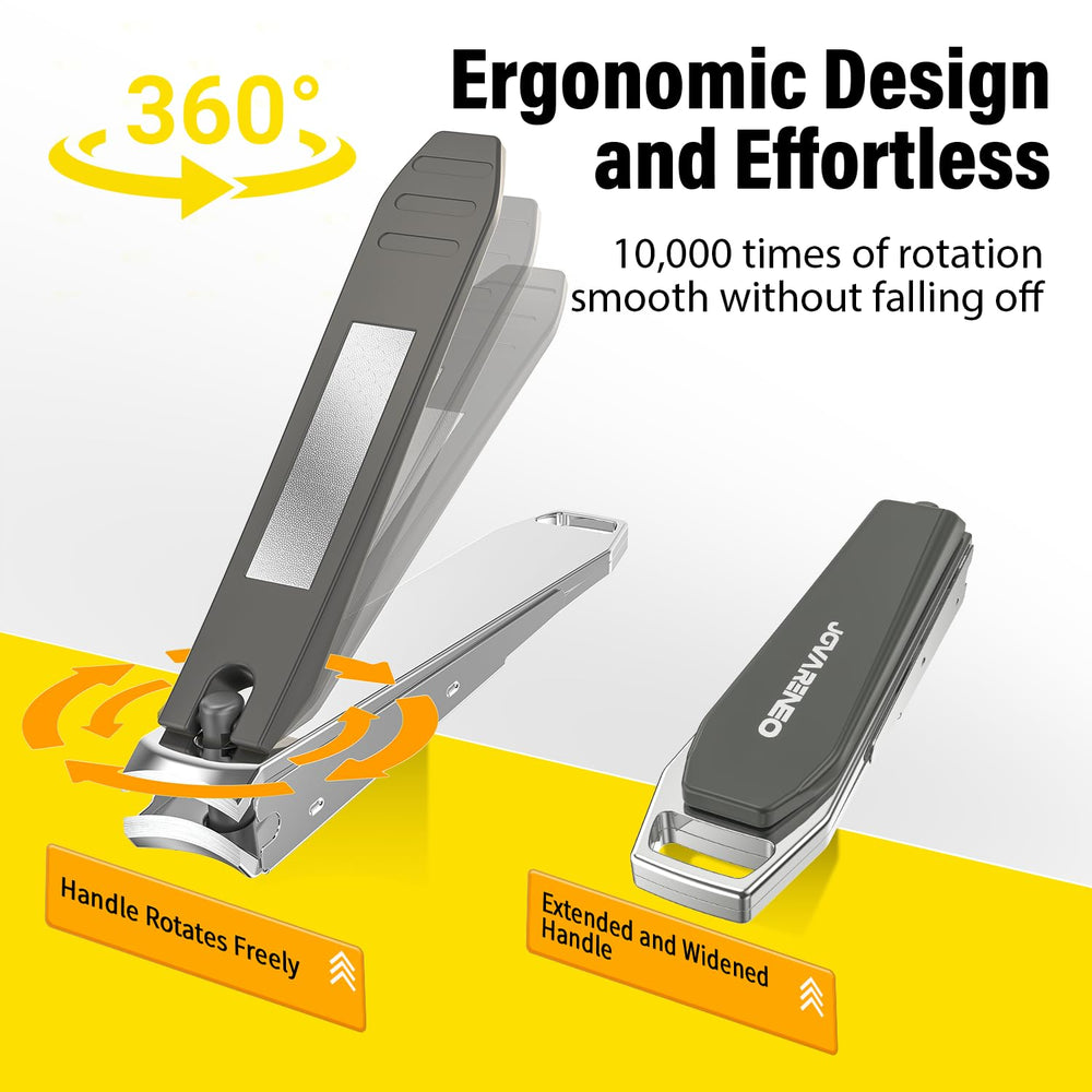 Jovareneo nail clipper set nail catcher keeps surfaces tidy during trimming