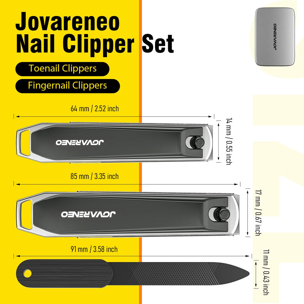 Jovareneo nail clipper set small fingernail clipper delivers clean controlled cuts