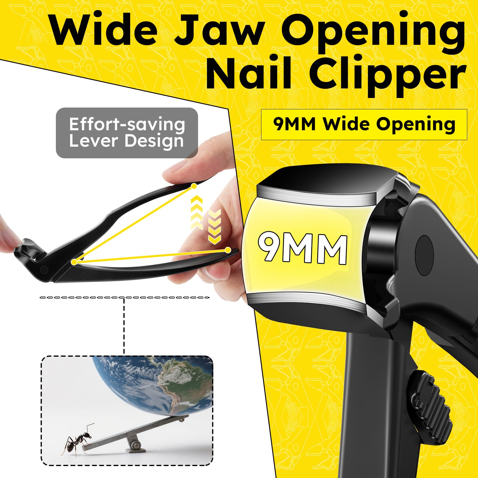 Jovareneo nail clippers with a built-in catcher for mess-free clipping.