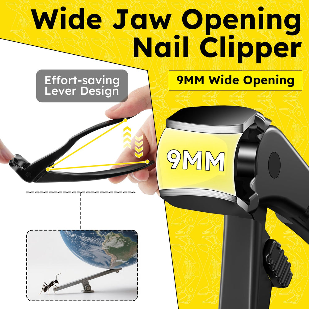 Jovareneo nail clippers with a built-in catcher for mess-free clipping.