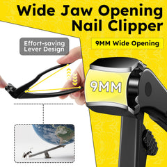 Jovareneo nail clippers with a built-in catcher for mess-free clipping.
