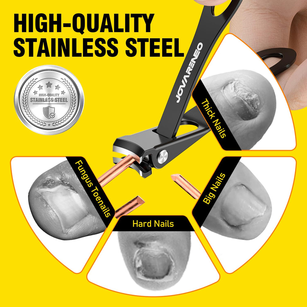 Jovareneo wide jaw clippers tackle thick nails with clean, smooth trimming.