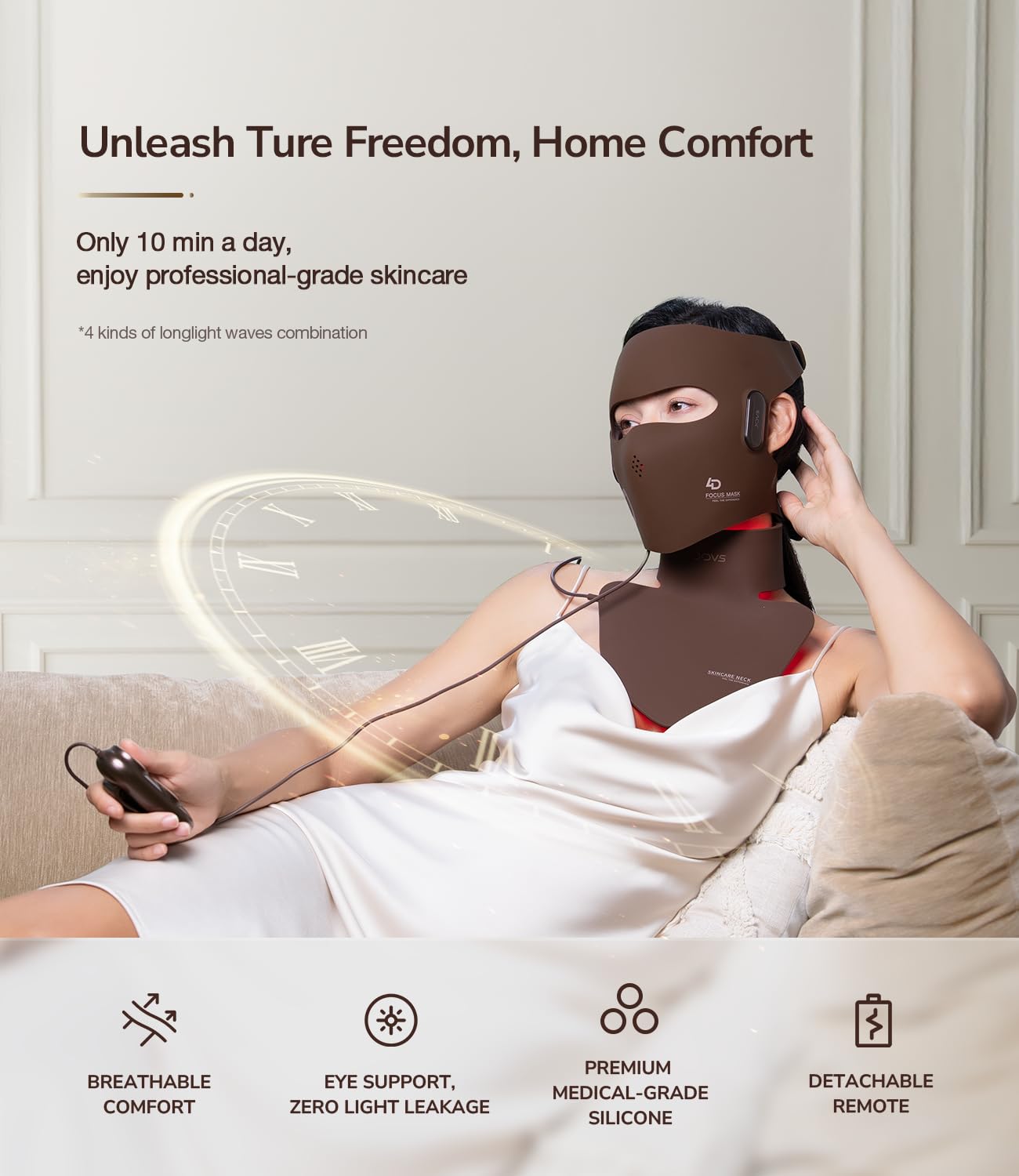 JOVS 4D Laser Therapy Mask built-in eye safety features for safe use