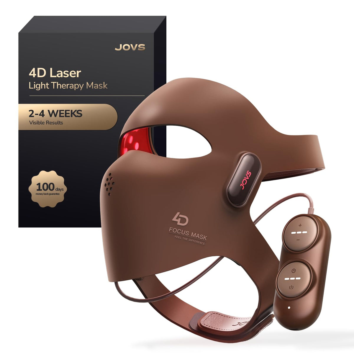 JOVS 4D Laser Therapy Mask front view for at-home anti-aging sessions