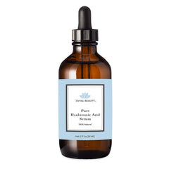JOYAL BEAUTY Hyaluronic Serum bottle close-up showing dual-weight hydration.