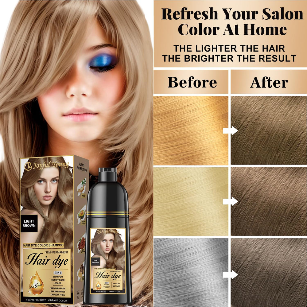 Joyful Young ammonia-free ingredient label highlights natural pigments and clean formulation.