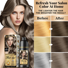 Joyful Young ash brown shampoo lather shows even color and gentle cleansing