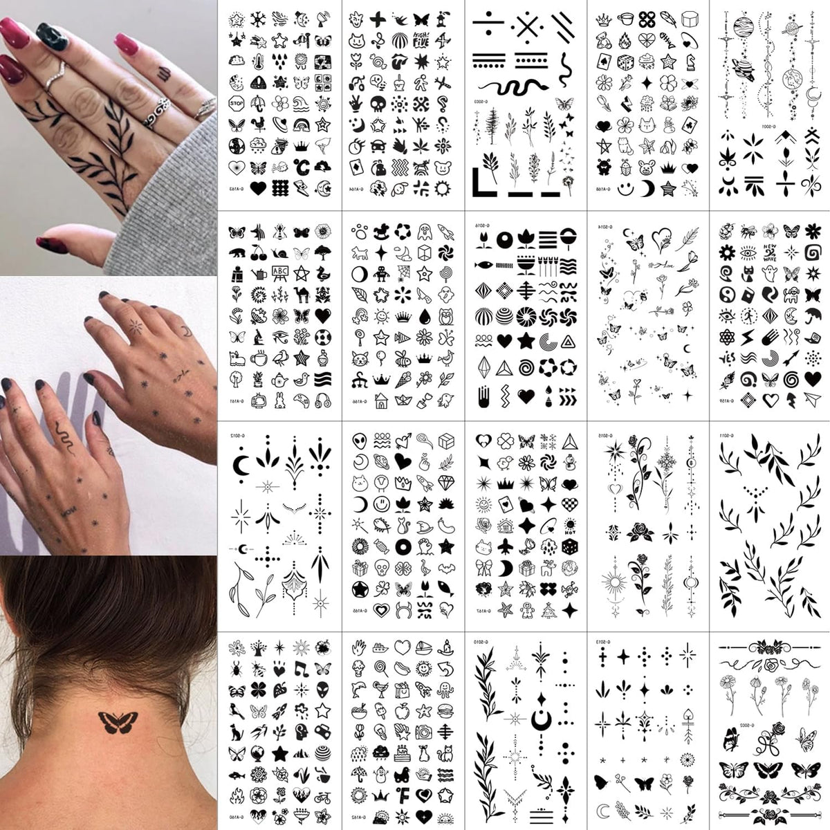 JoyfulGlam 630pcs finger tattoo set offers quick, wearable designs for daily flair.