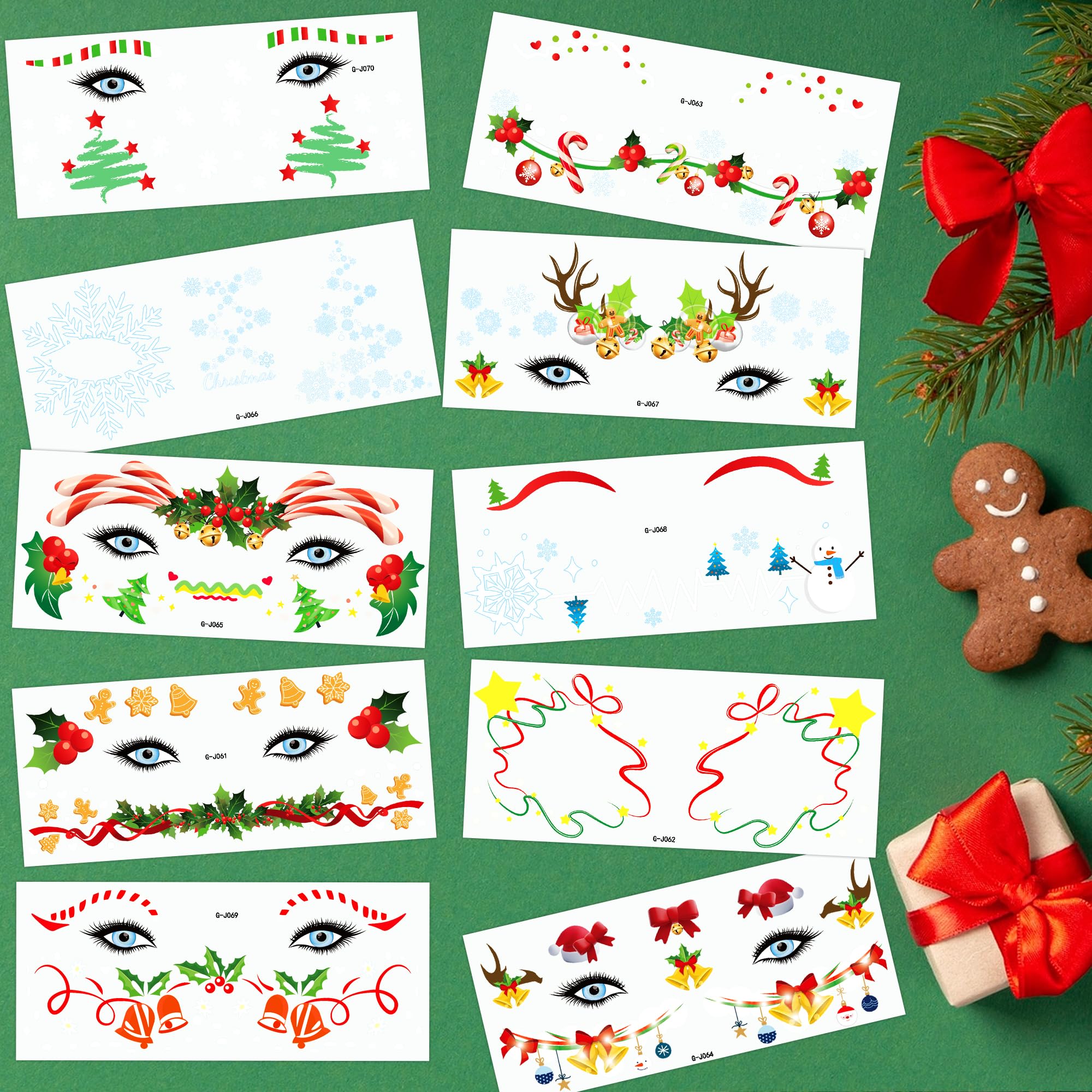 JoyfulGlam Christmas tattoos snowflakes create shimmering accents for celebrations