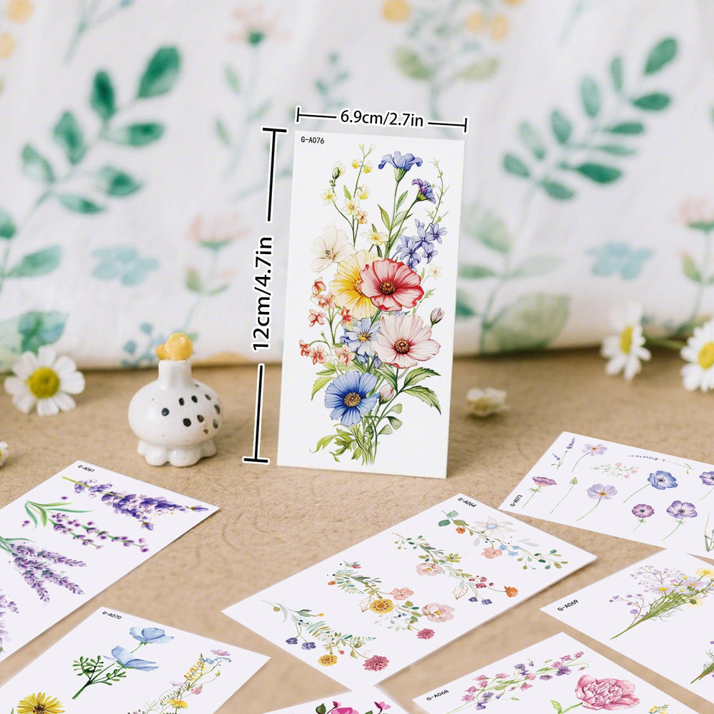 JoyfulGlam flower tattoos lavender—delicate floral accents for events
