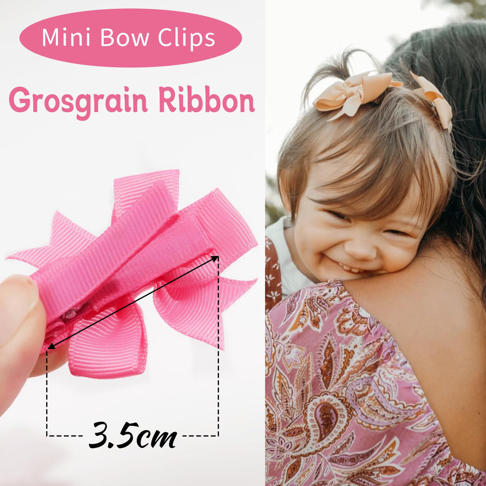 JOYOYO 2-inch bows on a baby girl showcasing gentle grip.