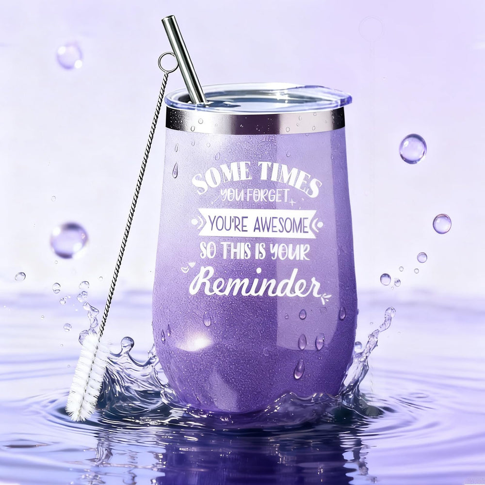 Joyvella 16 oz stainless steel mug with straw, ideal for cozy coffee moments.