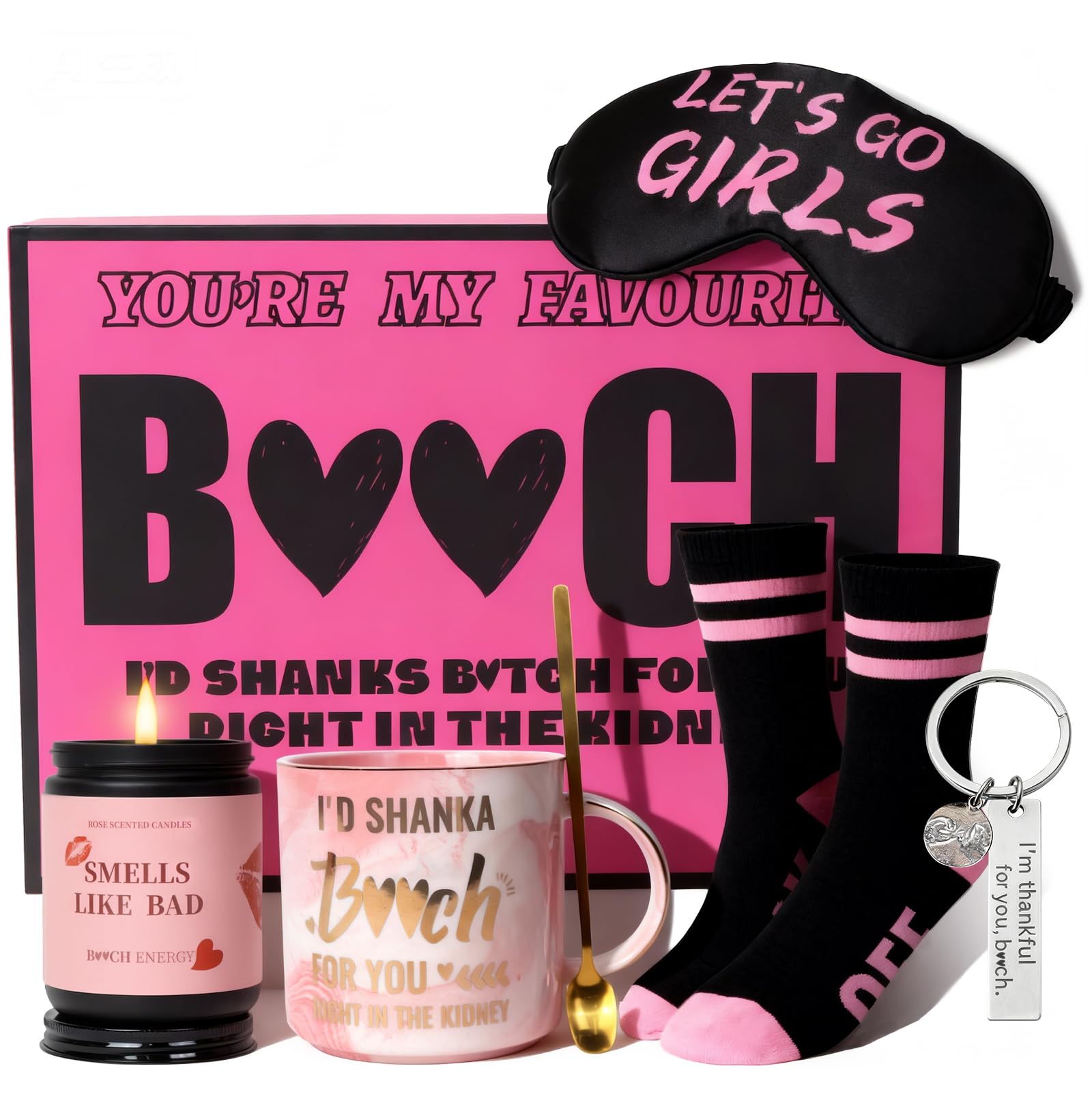 Joyvella bch-themed spa gift basket rose pink ready to unwind after a long day