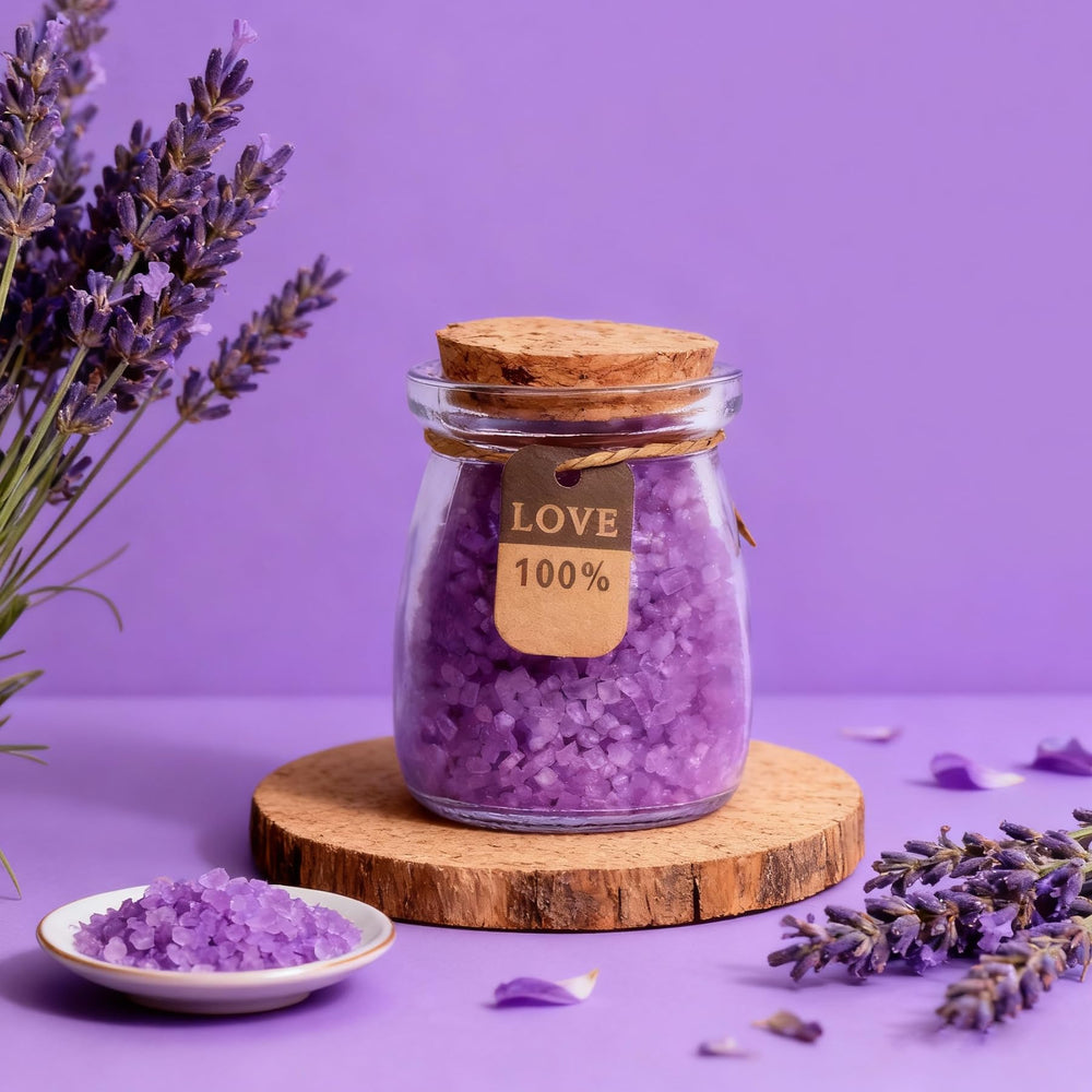 Joyvella lavender bath salts mineral-rich soak for calm evenings