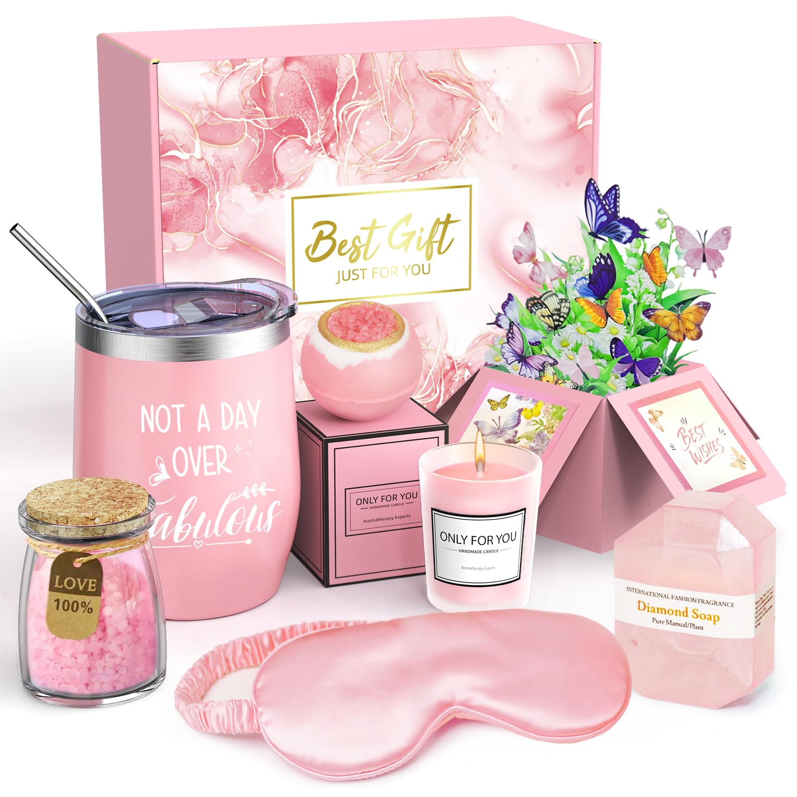 Joyvella rose spa basket tumbler: durable stainless steel for on the go hydration