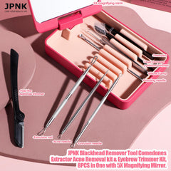 JPNK eyebrow razor with comb at-home-use demonstrates precise brow grooming and easy shaping.