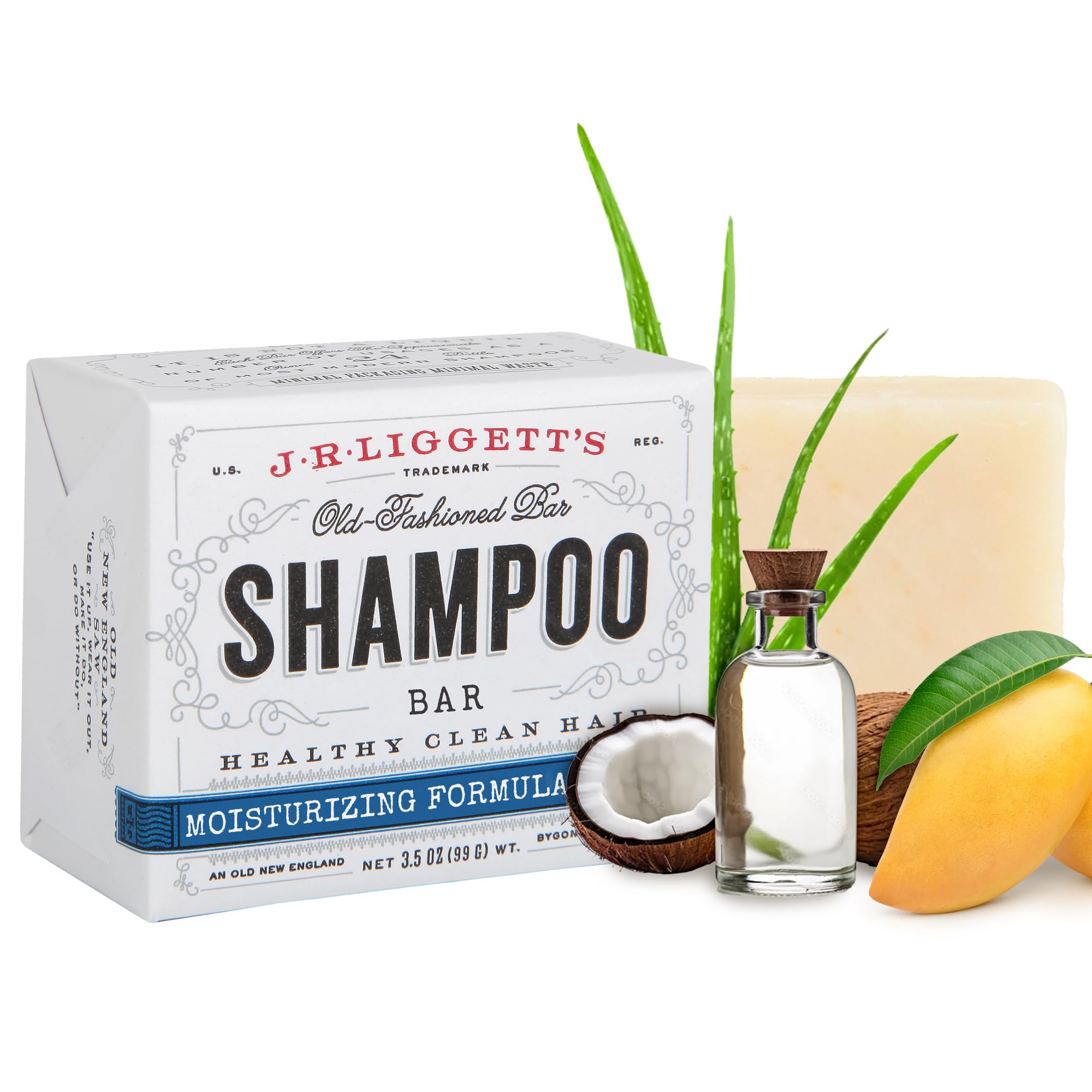 J.R.LIGGETT'S shampoo bar packaging: natural, gentle care for hair