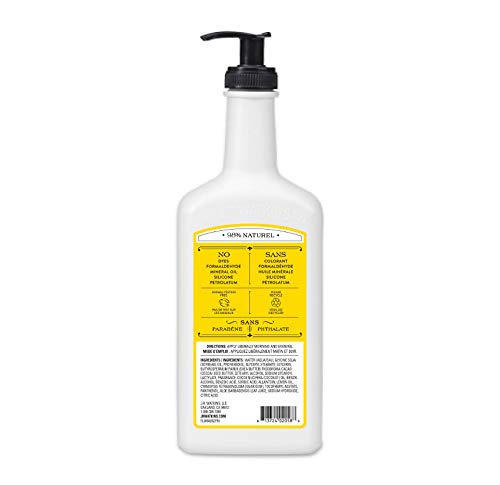 J.R. Watkins Lemon Cream lotion being massaged into hands for hydration.