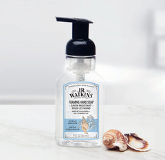 Close-up of foamy texture from J.R. Watkins hand soap showing airy lather.