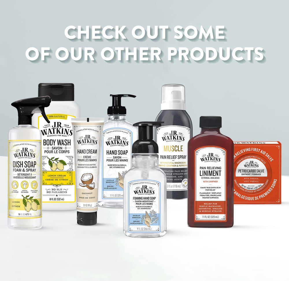 Ocean Breeze scent on J.R. Watkins foaming hand soap enhances daily routines.