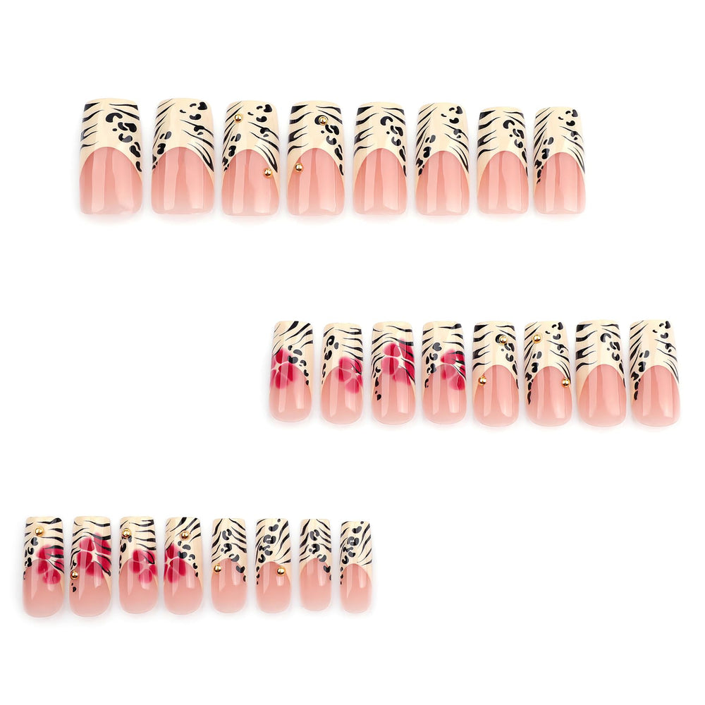 Jremg long square nails designed for easy shaping and wear.