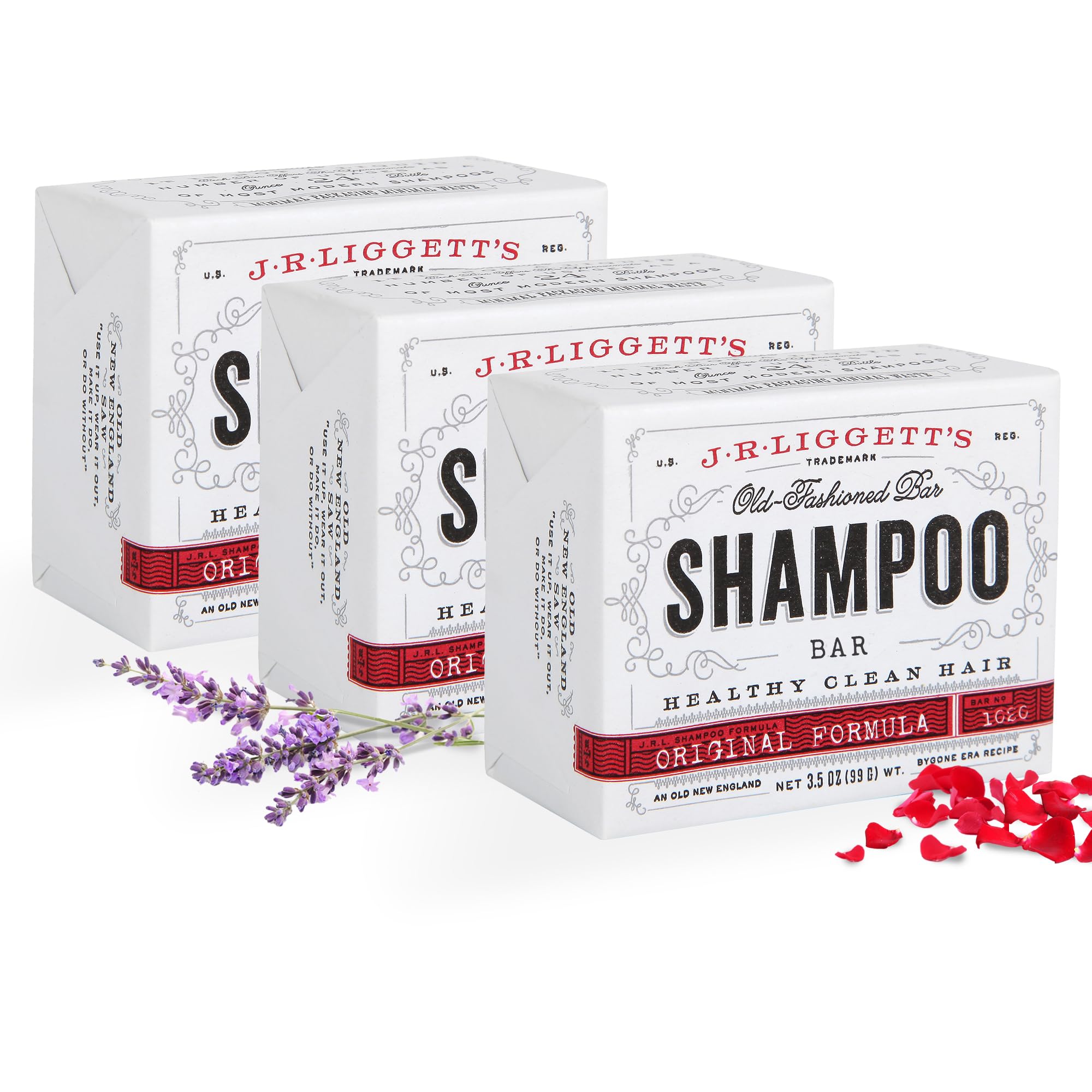 J.R.LIGGETT'S Shampoo Bar original front view for natural cleansing and shine