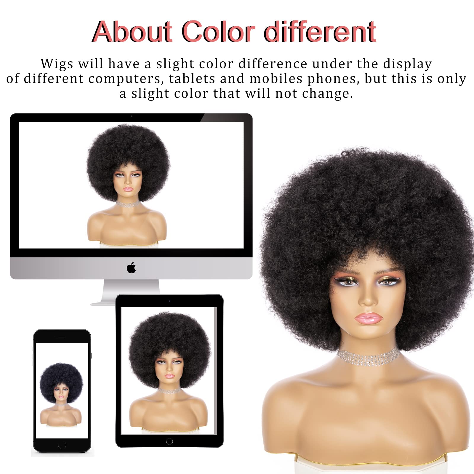 JSDshine lightweight bouncy wig shown on model for daily wear