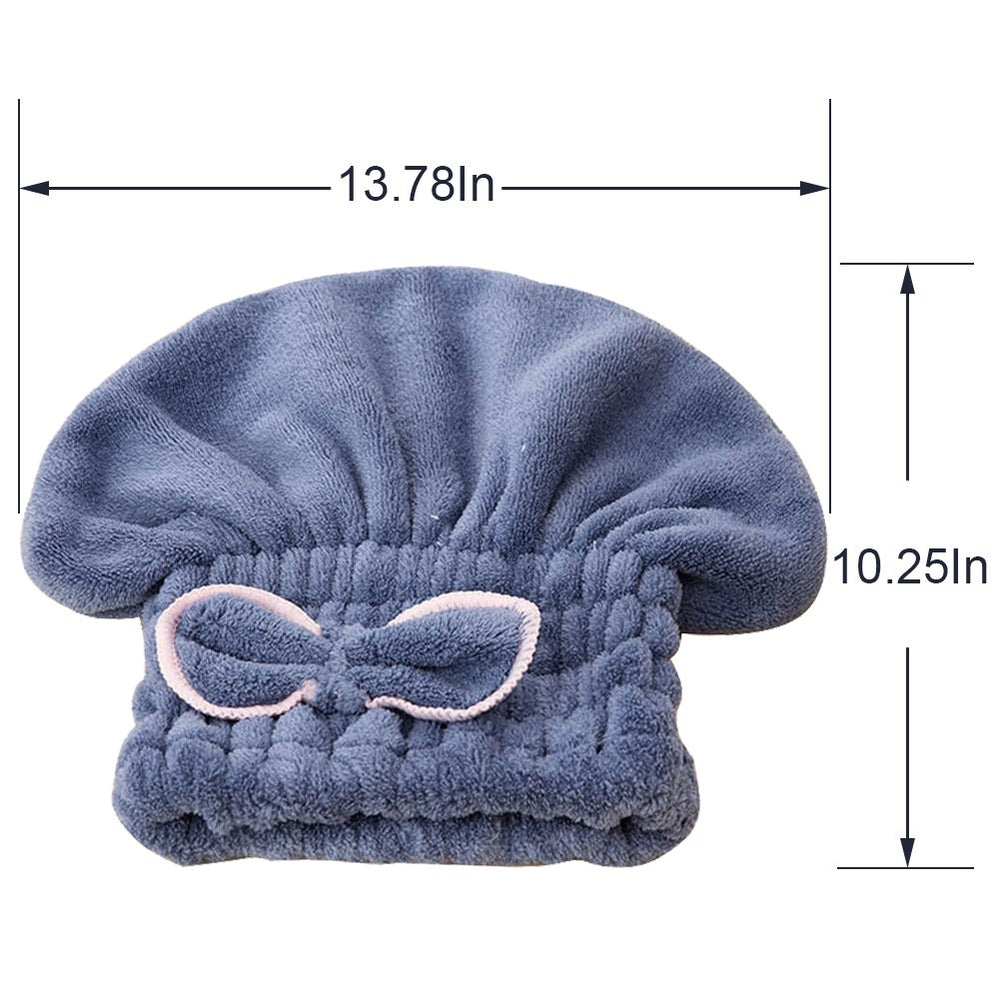 Jseng 2pc microfiber hair drying cap close-up showing soft absorbent fabric