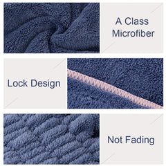 Jseng 2pc microfiber hair drying cap on long hair for faster drying potential