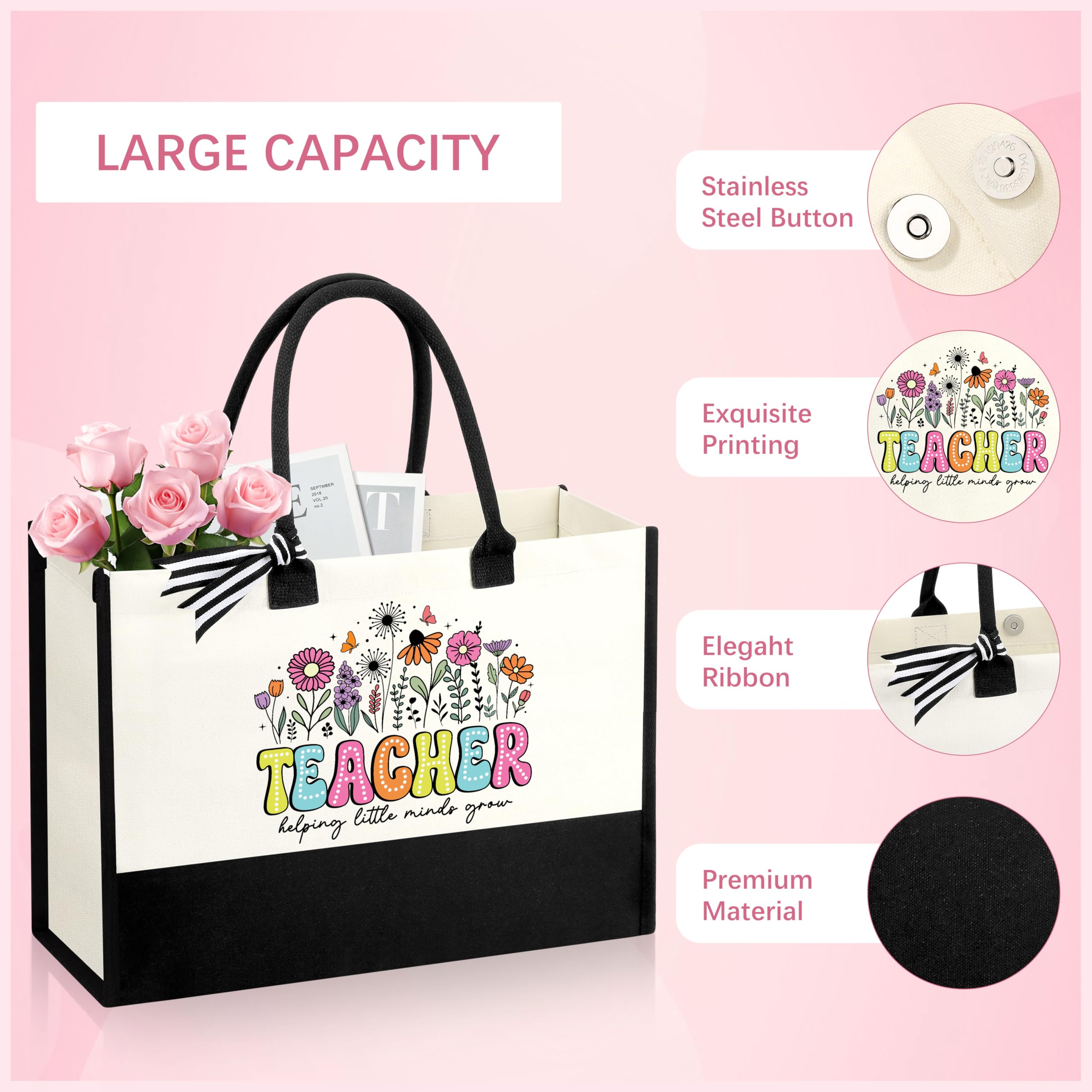 JSTUMB hand-washable reusable canvas bag is easy to care for.