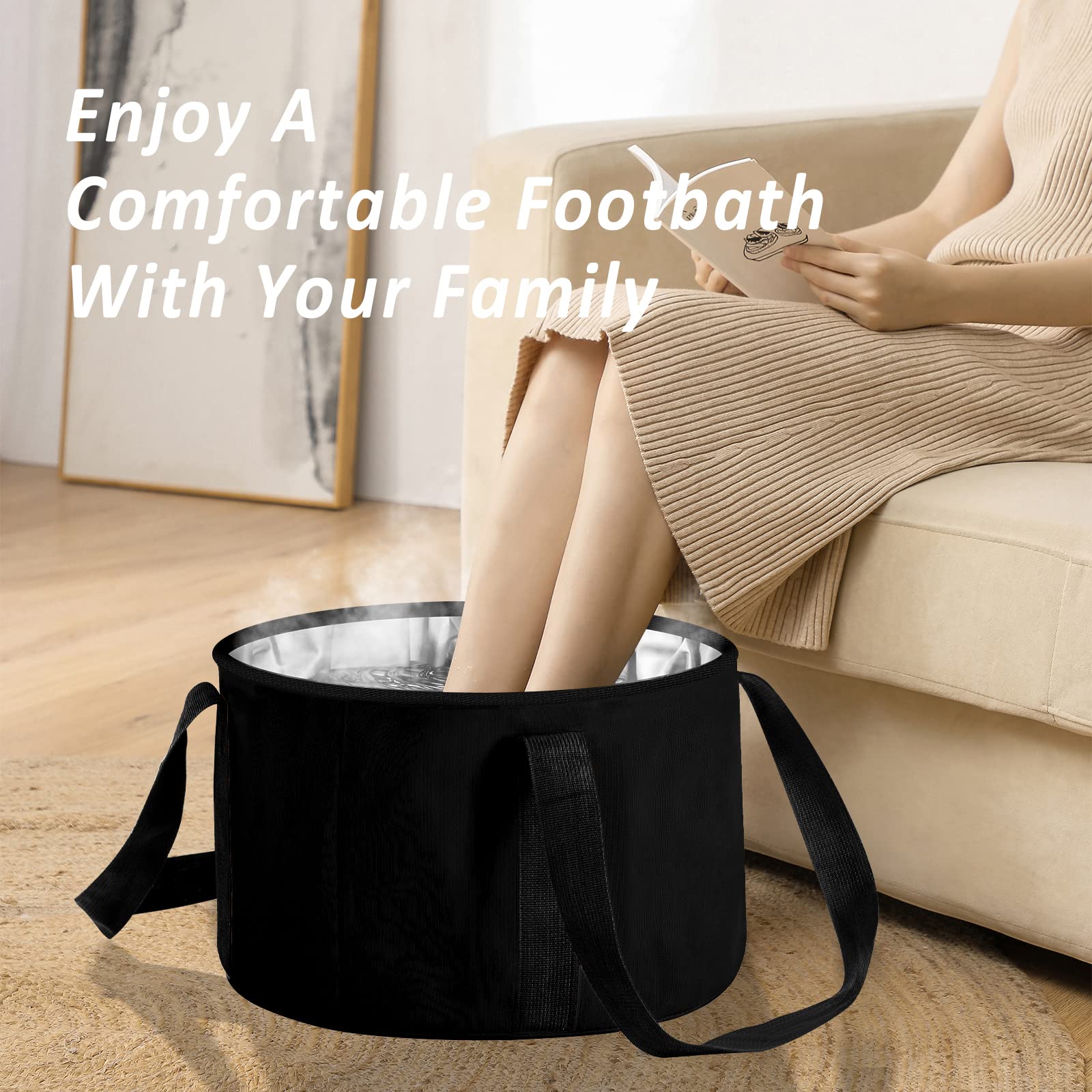 JSVSLTD foot bath basin holds up to 20L for generous soaking.