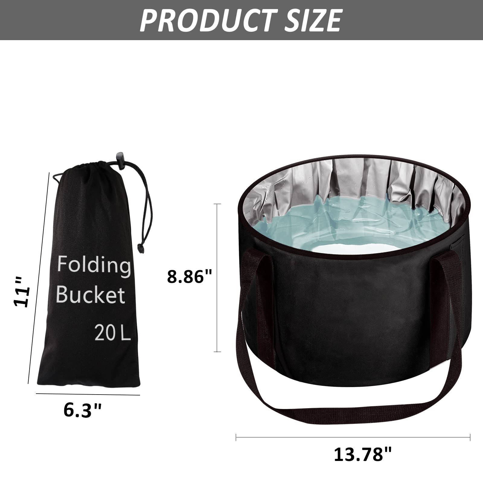 JSVSLTD foot bath basin folds compactly for travel and storage.
