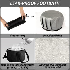 JSVSLTD foot bath basin nylon outer layer resists wear during outdoor use.