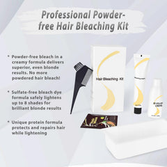 JUANCHI Gentle Cream Hair Bleach Kit applicator tools aid precise DIY coloring.