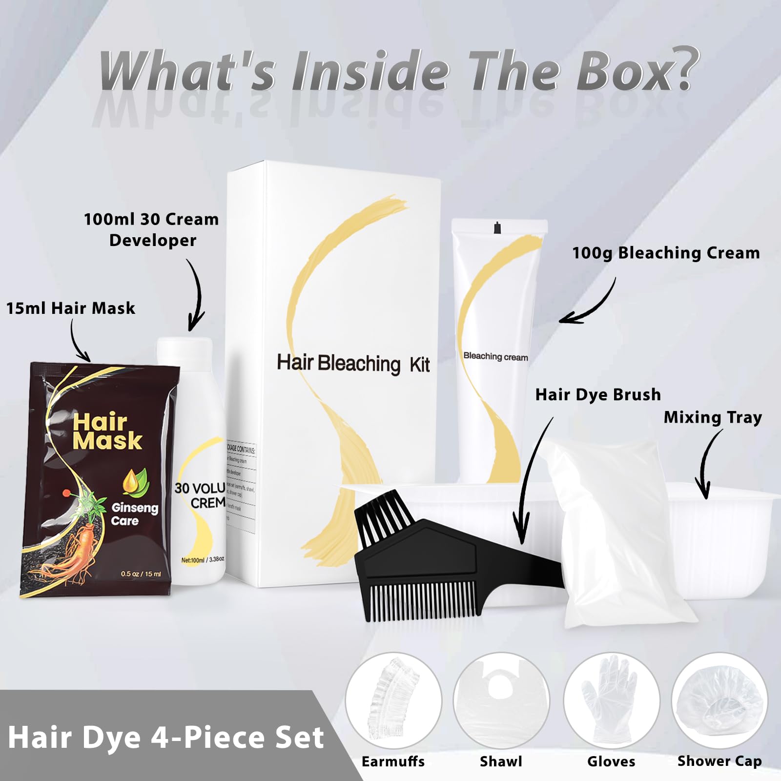 JUANCHI Gentle Cream Hair Bleach Kit cream-formula highlights creamy, no-drip application.