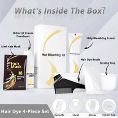 JUANCHI Gentle Cream Hair Bleach Kit cream-formula highlights creamy, no-drip application.