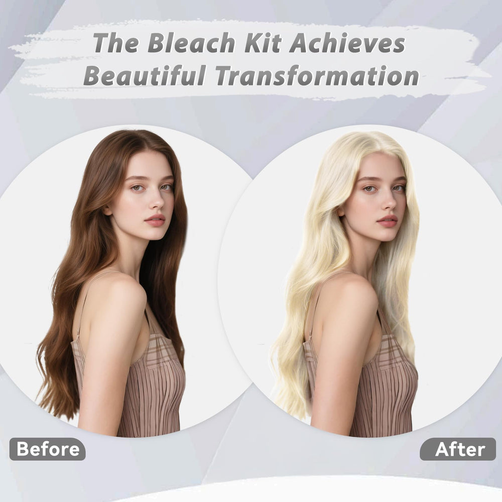 JUANCHI Gentle Cream Hair Bleach Kit no-drip cream texture enables cleaner application.