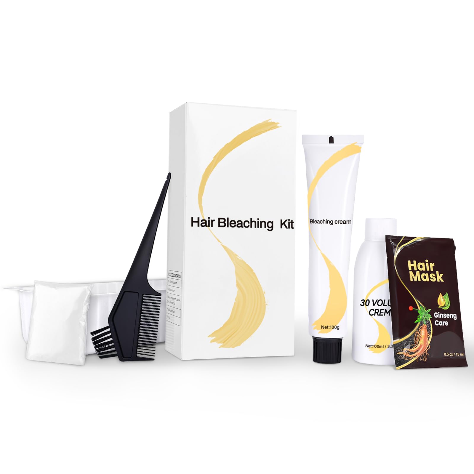JUANCHI Gentle Cream Hair Bleach Kit packaging shows an at-home lightening option.