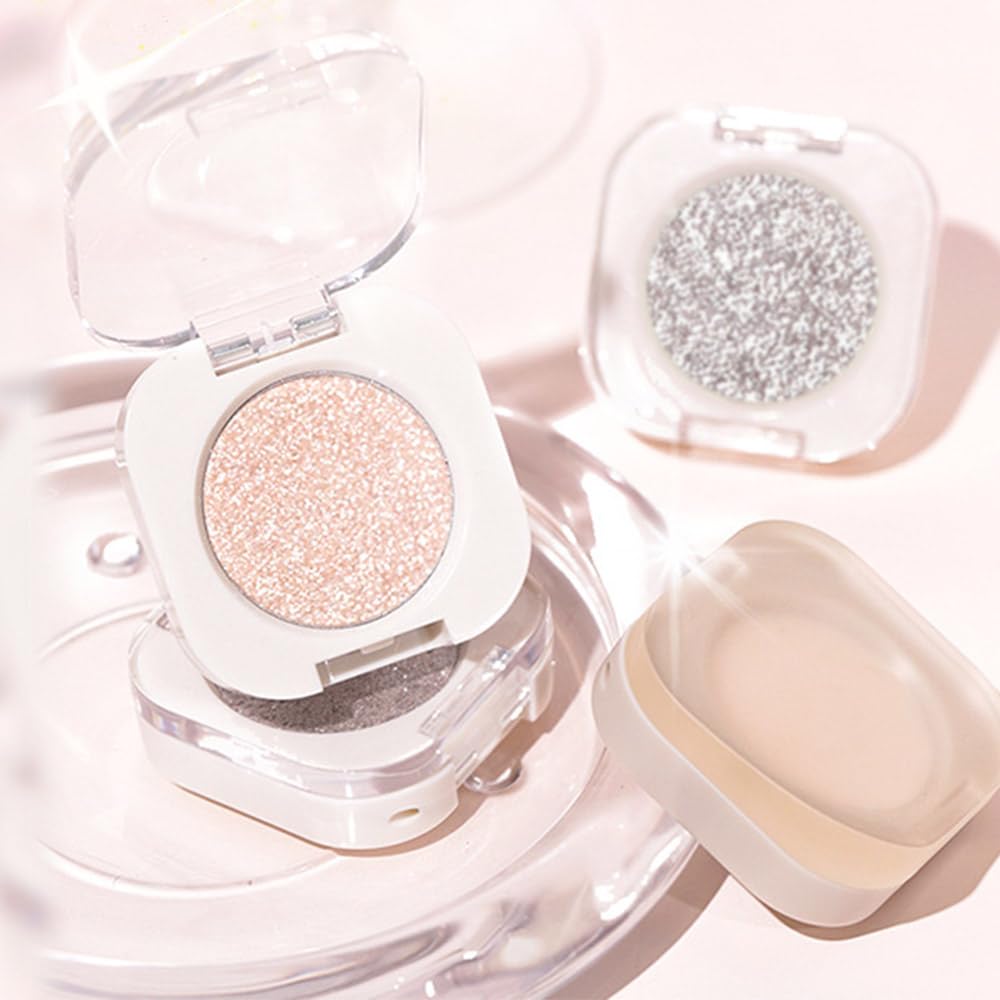 JUAAZIN Monochrome Glitter Eyeshadow dramatic glitter shimmer for party-ready glam.