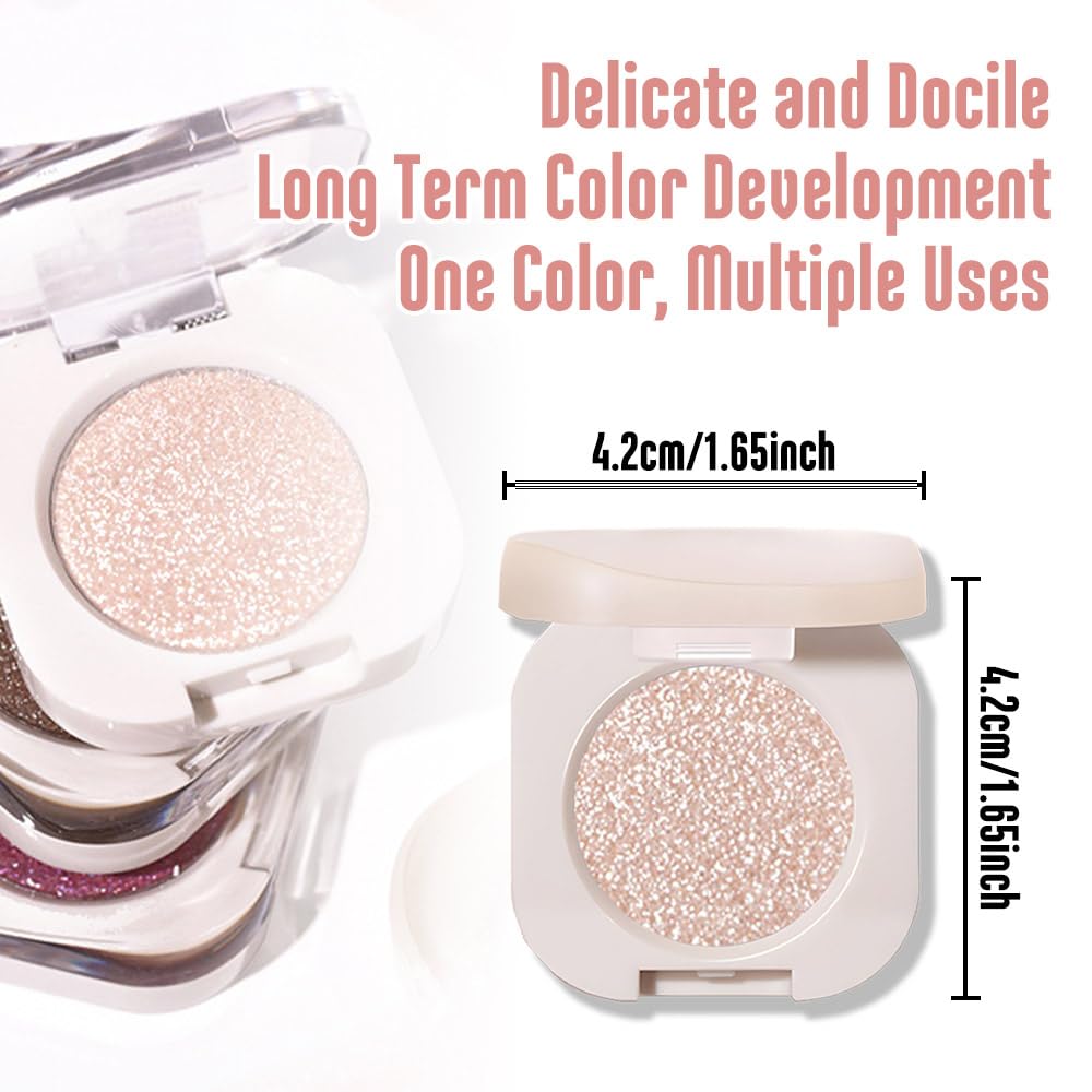 JUAAZIN Monochrome Glitter Eyeshadow versatile for everyday and special occasions looks.