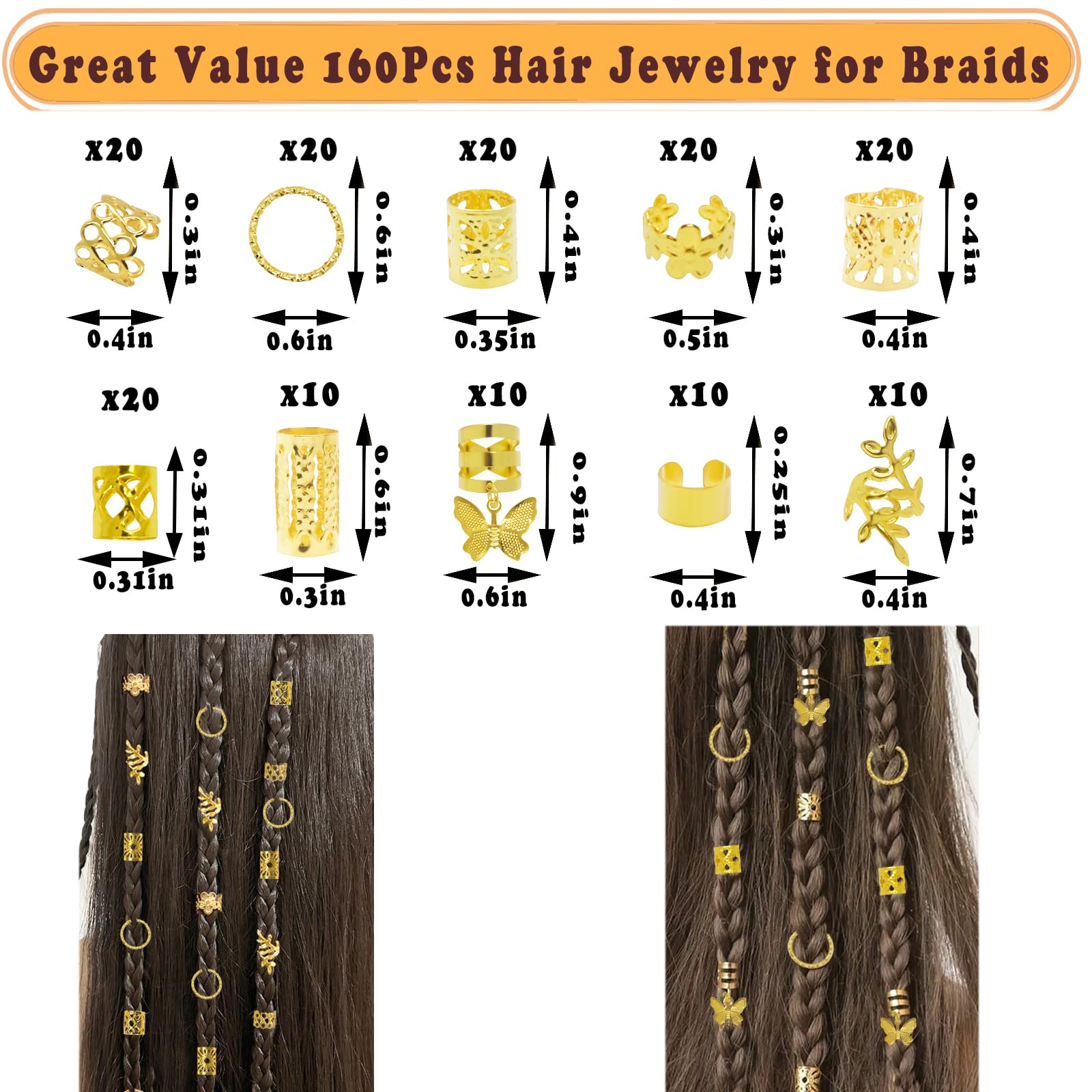 JUCCPUL plum flower charms add elegant accents to locs